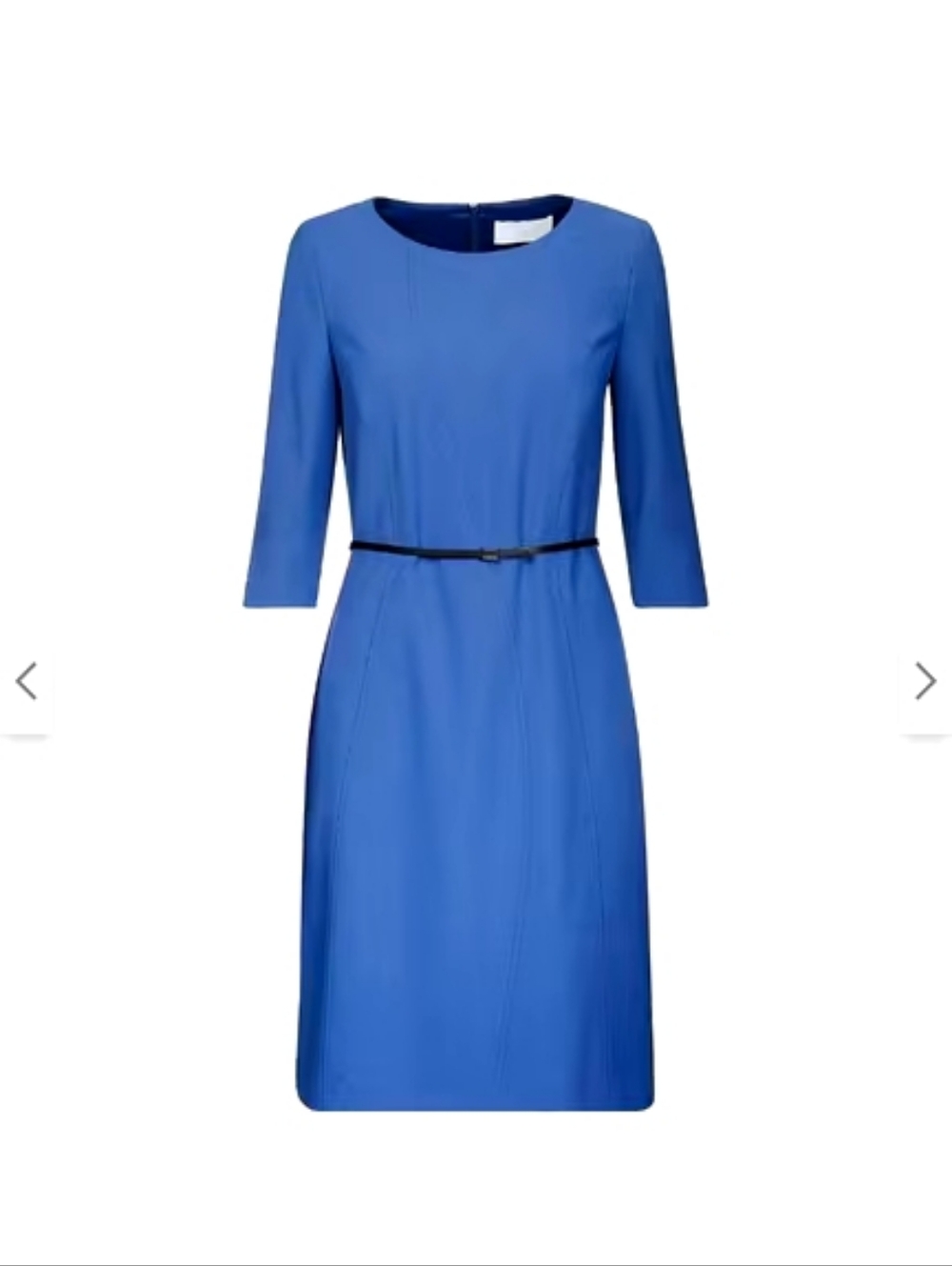 Hugo Boss, 8,Women's Classic Blue Boatneck Sheath Dress